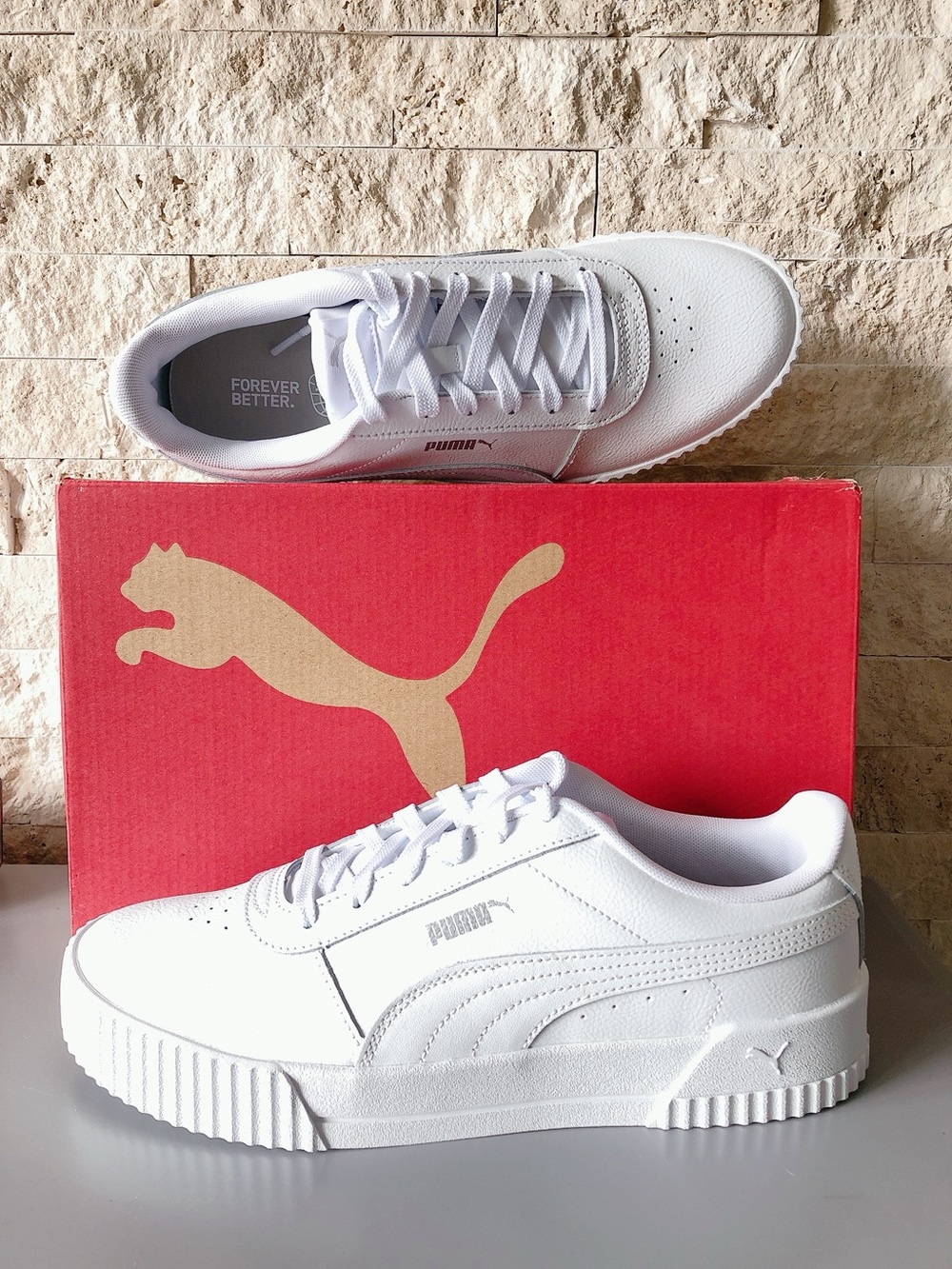 Puma Runners Carina runners size 11 white womens sneakers in box